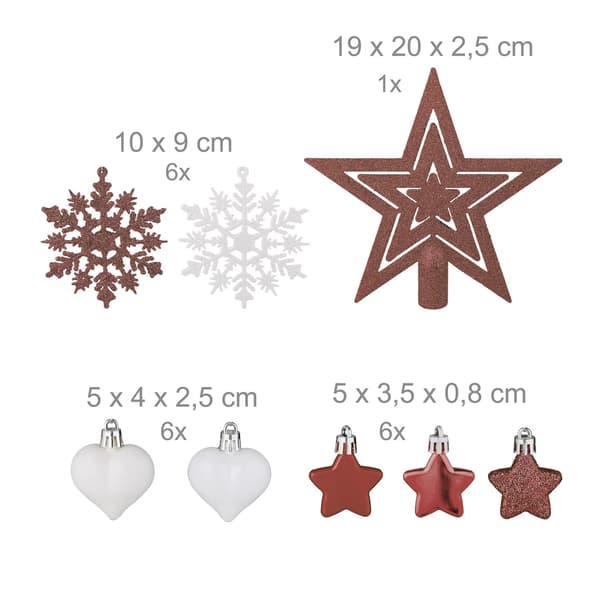Julgransprydnader Set, 101 plastkulor