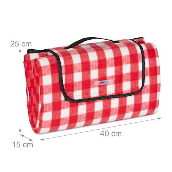 Picknickfilt 200 x 200 cm rutig