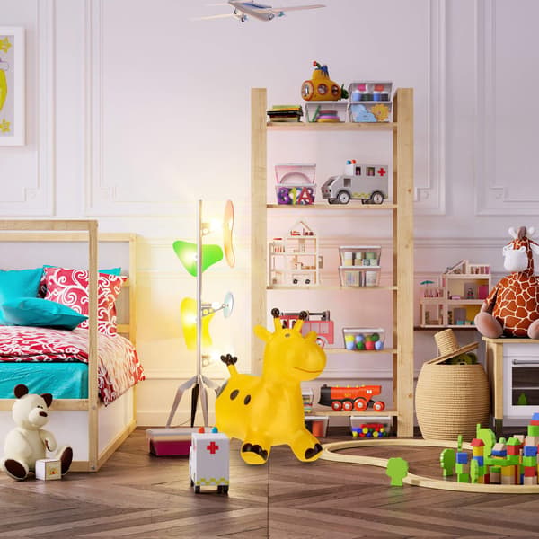 Hoppande djur Giraff