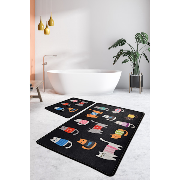 Bathmat Set (2 kpl) Black Cats