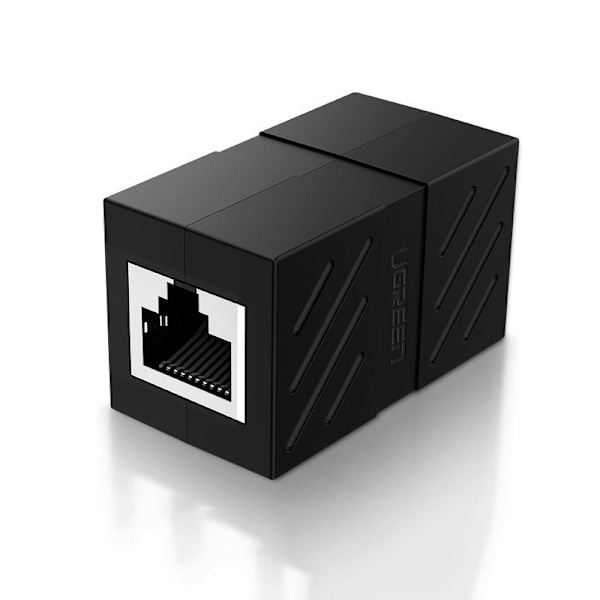 Netværksstik Ethernet RJ45 netværkskabelstik 10 Gbps Sort