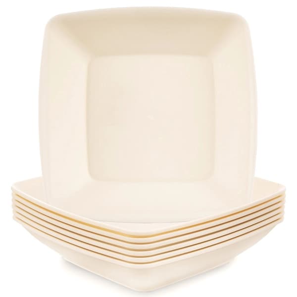 Plastsoppskålar, Grädde, 17,5 cm, 500 ml, Set om 6