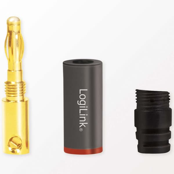 Banankontakter 4-pack, förgyllda, 4mm² högtalarkabel