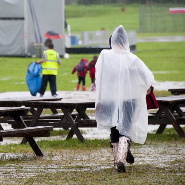 Engangs regnponcho, sæt med 20 stk