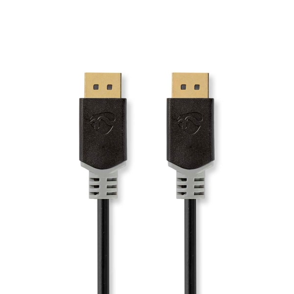 Displayport kabel | DisplayPort Han | DisplayPort Han | 8K@60Hz | Guldplateret | 3.00 m | Runde | PVC | Antracit / Grå | Box