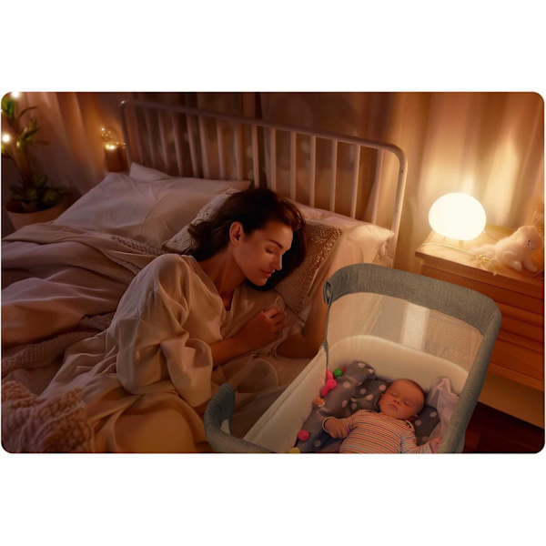 Grå Babyseng NK-243 med sidefunktion