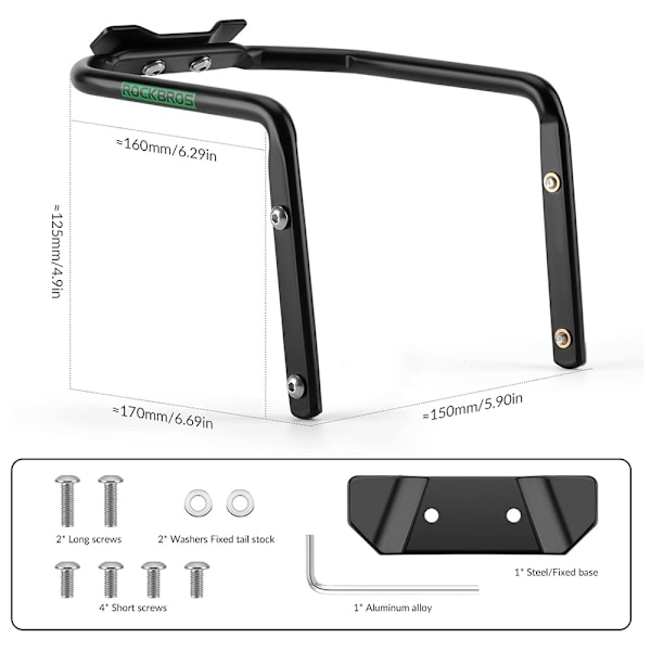 Multifunktionel cykelsædetaske stabilisatorholder - sort