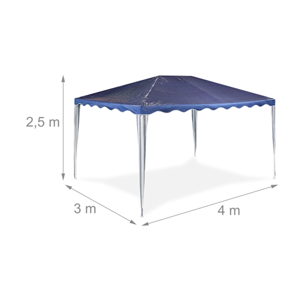 Mörkblå paviljong 3x4 m