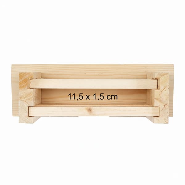 Flagermuskasser, 2-pak, træ, rillet inderside