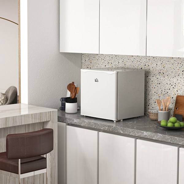 Minifrys 35 L frysbox elektrisk fristående 45 W minifrys minikyl -14 till -24? 5-stegs temperaturreglering 47 x 44,2 x 48,8 cm vit