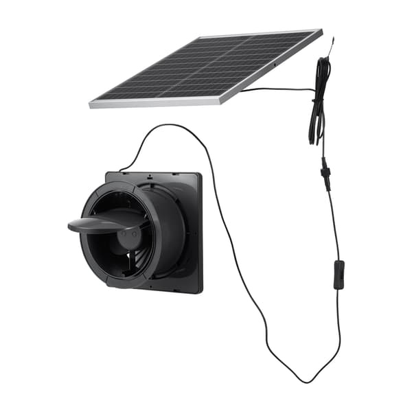 Soldrevet udsugningsventilator, 25W panel, 220 CFM