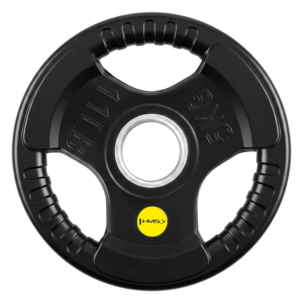 5 kg olympisk tri-grip gummivægtskive