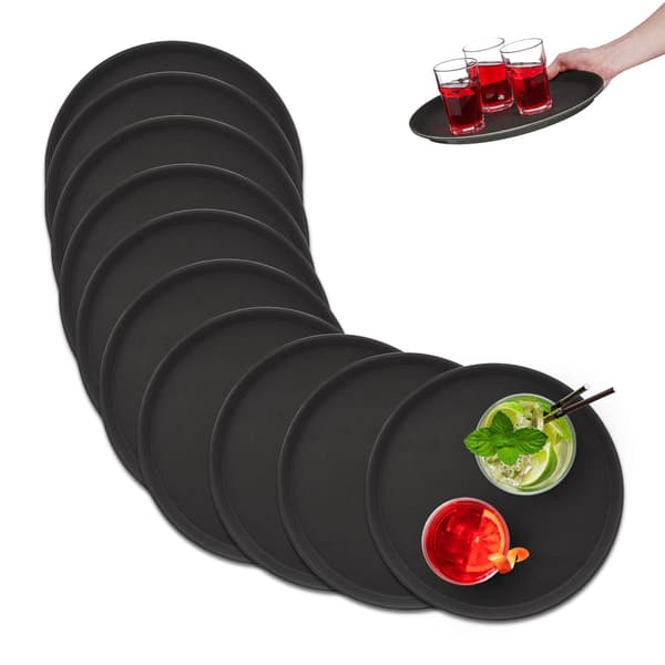 set med 10 serveringsbrickor Ø 35 cm