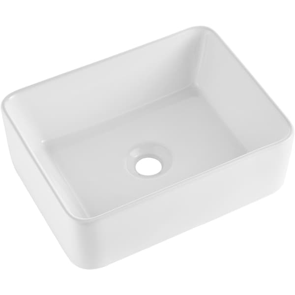 Rektangulär diskho, vit keramik, 40x30 cm