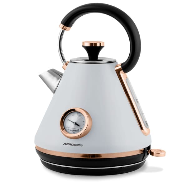Elektrisk vattenkokare med termometer, 1,7L, grå, BD-701