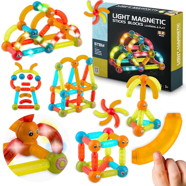 Magnetiska byggklossar med LED-belysning RK-767 från Ricokids