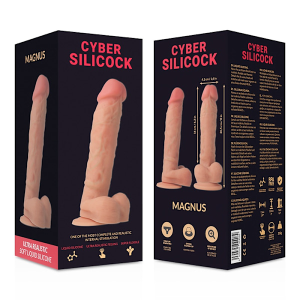 Cyber ​​Silicock - Ultra Realistic Soft Flytande Silicon Dong 20,5 Cm -O- 4,1 Cm