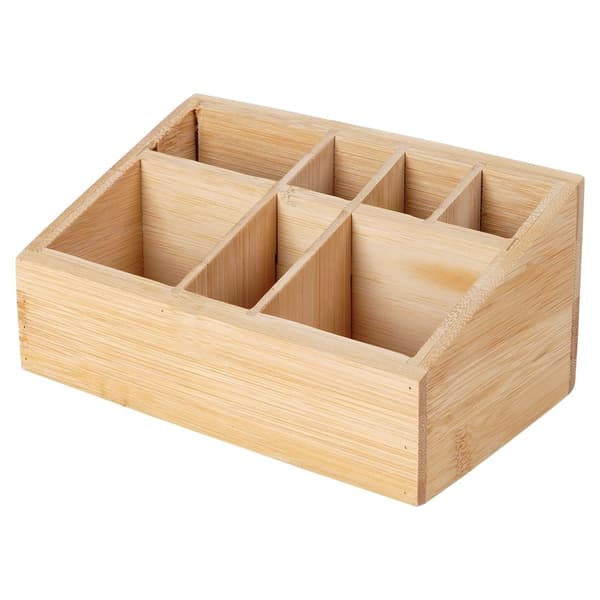 Sju-facks sminkorganizer i stilfull bambu