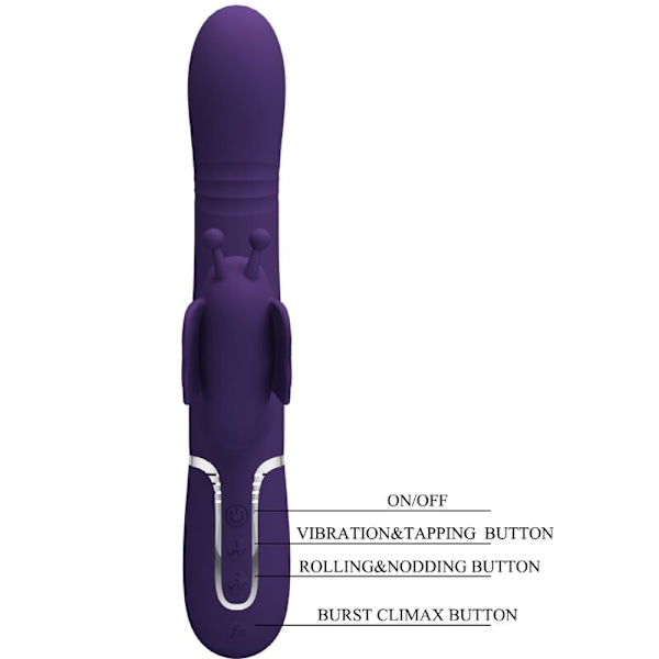 Pretty Love - Multifunction Rabbit Vibrator 4 In 1 Butterfly Lila