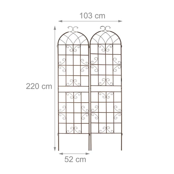 Spaljé 220 cm set om 2 bruna