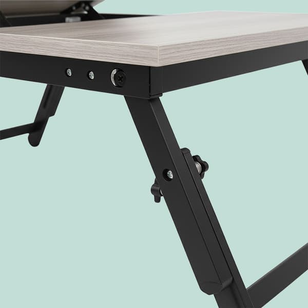 Justerbart laptopbord med skuffe – vippebar top