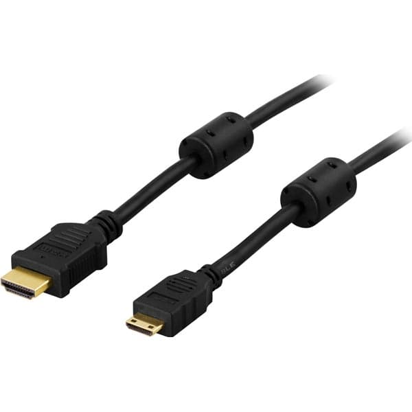 DELTACO HDMI-kaapeli, uros-mini uros, 1 m, musta
