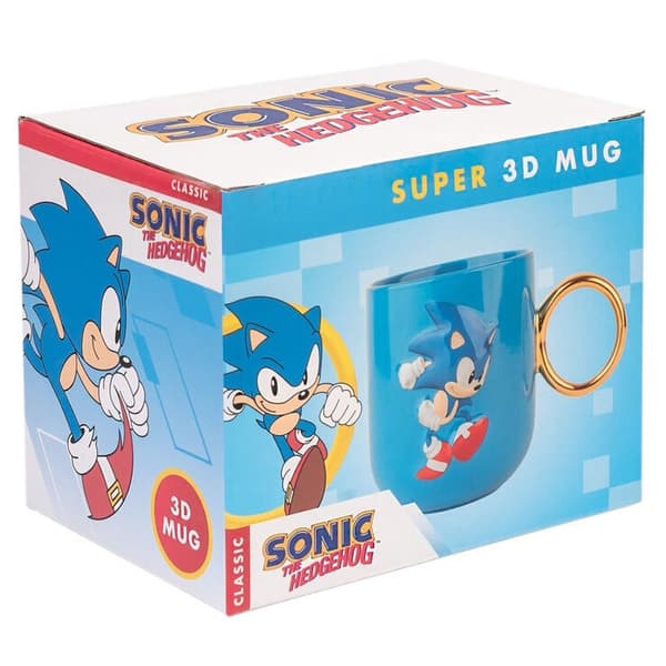 3D Sonic The Hedgehog-krus, 350 ml kapacitet