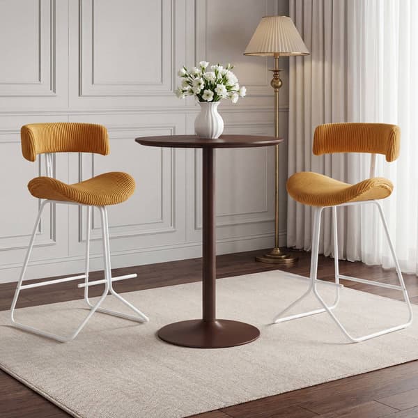 Oranssit samettituolit, 25" istuin, 2 kpl