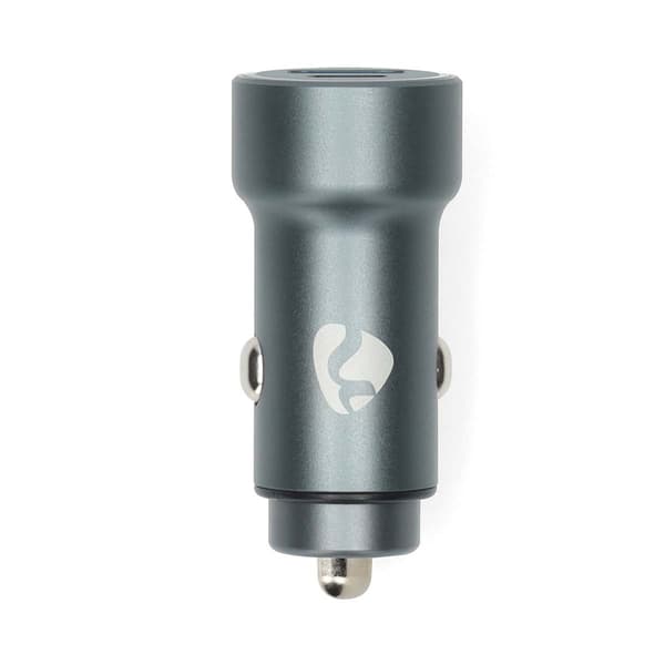 Dobbelt USB-A/USB-C biloplader, 38W, automatisk spænding