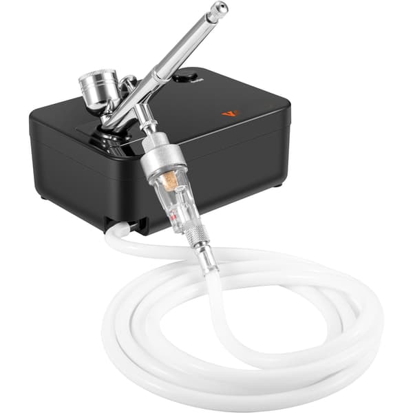 Bärbart airbrushkit med kompressor, dubbelverkande, 0,2–0,5 mm