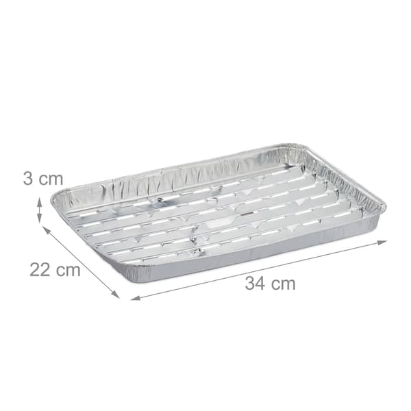 Grillbrickor i aluminium, set med 25 st