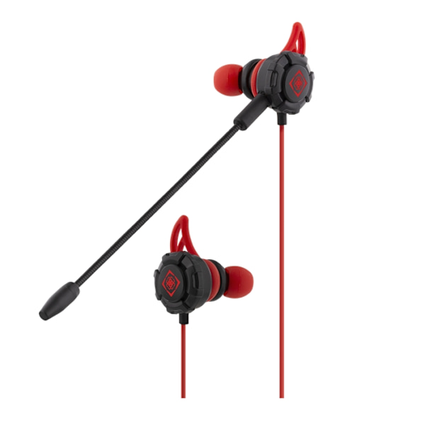Deltaco Gaming Headset in-ear 30Hz - 16kHz - Sort/Rød