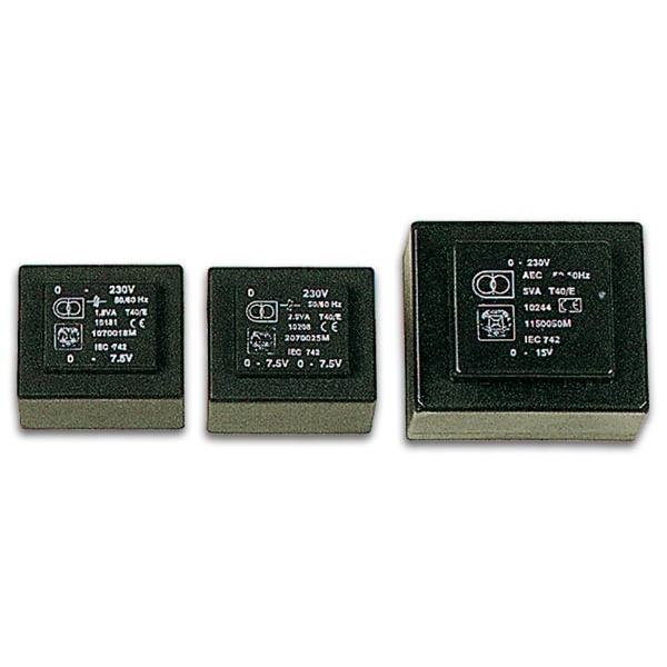 Kapseloitu muuntaja 12 Va 2 x 9 V / 2 x 0,670 A