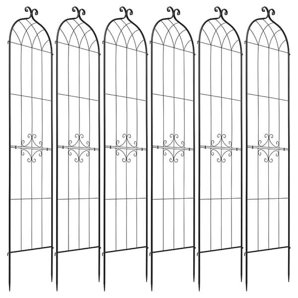 Rose Trellis 6-pack, 220 x 52,5 cm, pulverlackerat stål