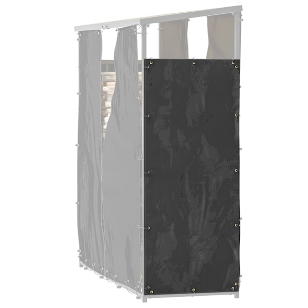 Sæt med 2 Brændestativbetræk, 148 x 62 cm, Vandtæt 600D Oxford, UV-beskyttelse, Brændestativbetræk, til Brændestativ 62-66D x 185H cm, Sort