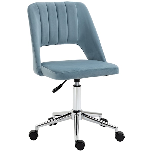 Kontorstol Drejestol Skrivebordsstol Højdejusterbar 360° Roterbar Kammusling Design Foam Velvet Polyester