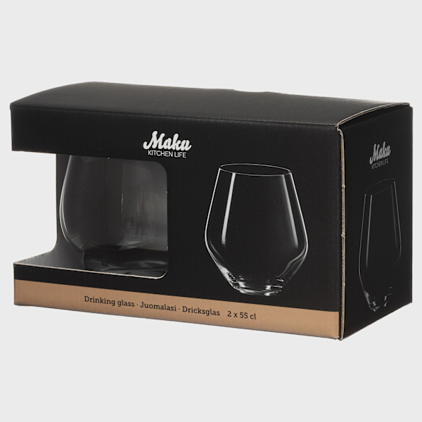 Dricksglasset, 55 cl, diskmaskinssäker, 2-pack