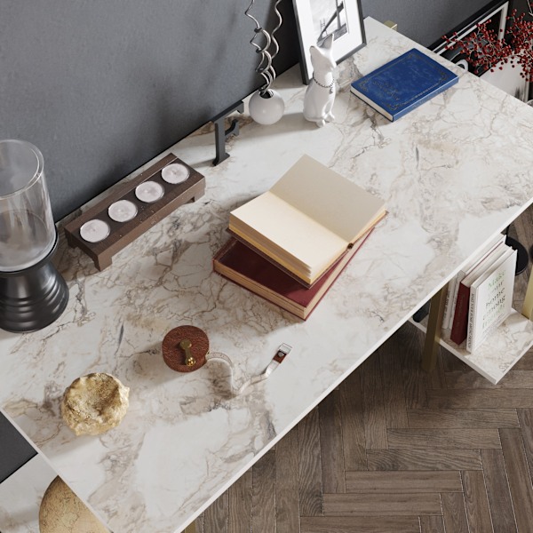 Study Desk Reader - Hvid, Guld