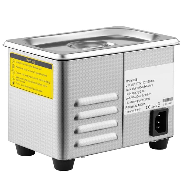 Ultraljudsrengöring 0,8 l, digital timer, rostfritt stål