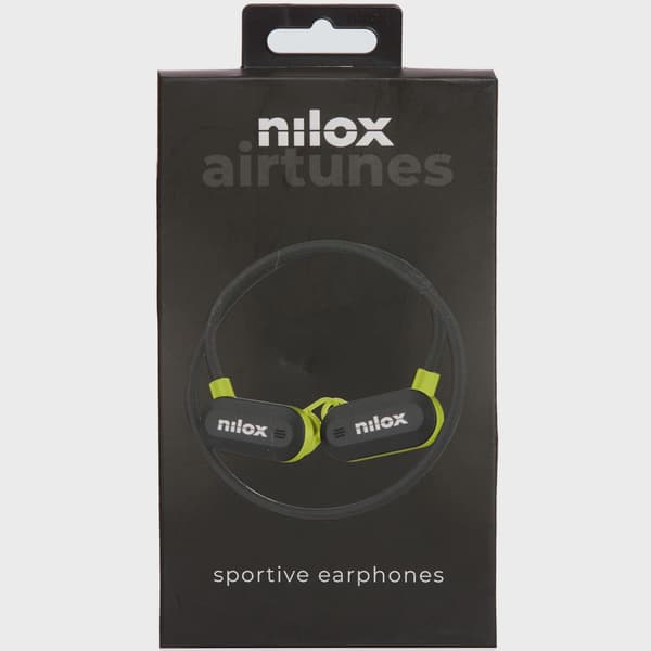 Sporthovedtelefoner, luftledning, ENC, sort/lime