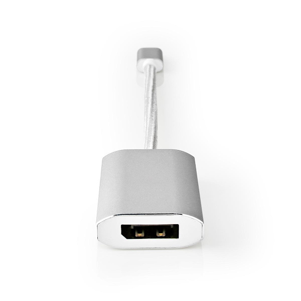 USB-C™ Adapter | USB 3.2 Gen 1 | USB-C™ Han | DisplayPort Hun / USB-C™ Hun | 4K@60Hz | Power delivery | 0.20 m | Runde | Guldplateret | Flettet / Nylo