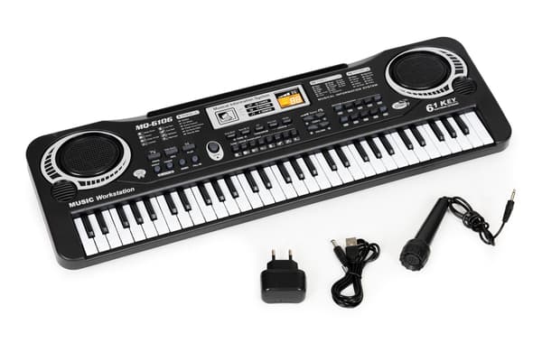Elektrisk klaver keyboard med mikrofon til børn
