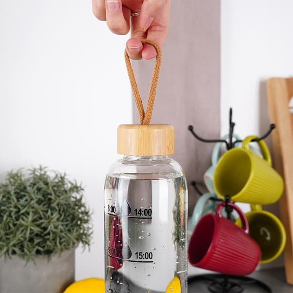 Lasinen vesipullo 1l