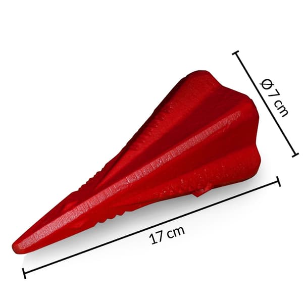 Vedklyv, rött kolstål, 17 cm längd