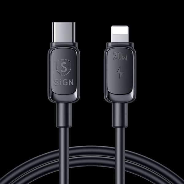 USB-C - Lightning-kaapeli 20 W, 2 m - musta