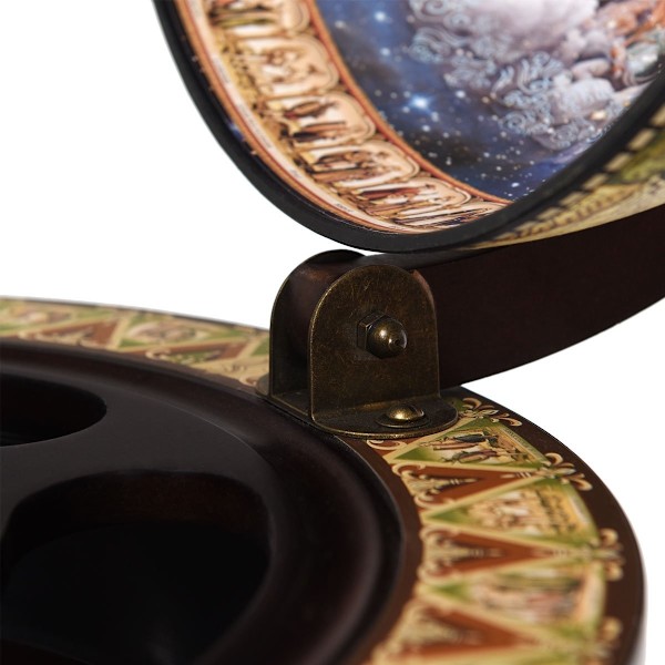 Massivt trä världen globe mini globe bar hem bar flaskställ