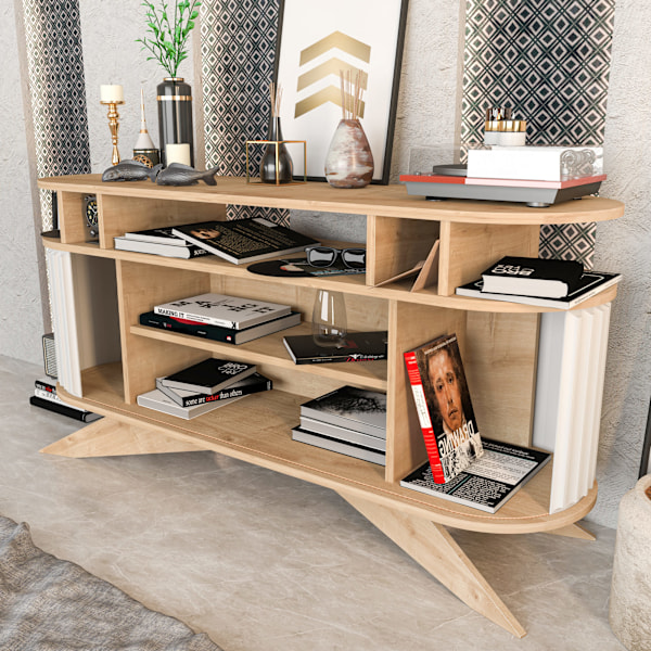 Sideboard Stor - Ek, Vit