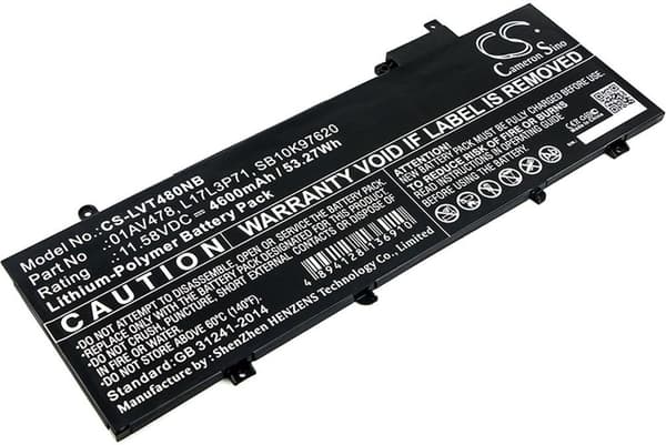 Batteri til Lenovo ThinkPad T480s osv