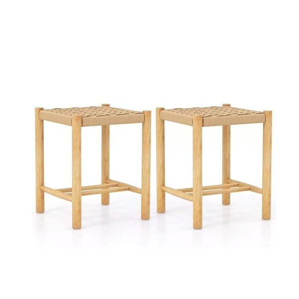 Matstolsset Gummiträram & flätad papperssits 36 x 36 x 45 cm