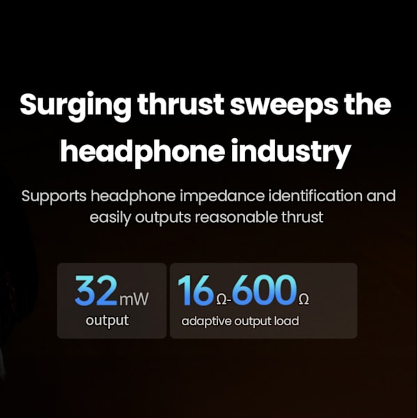 Lydhovedtelefonforstærkeradapter USB-C til 3,5 mm ministik sort